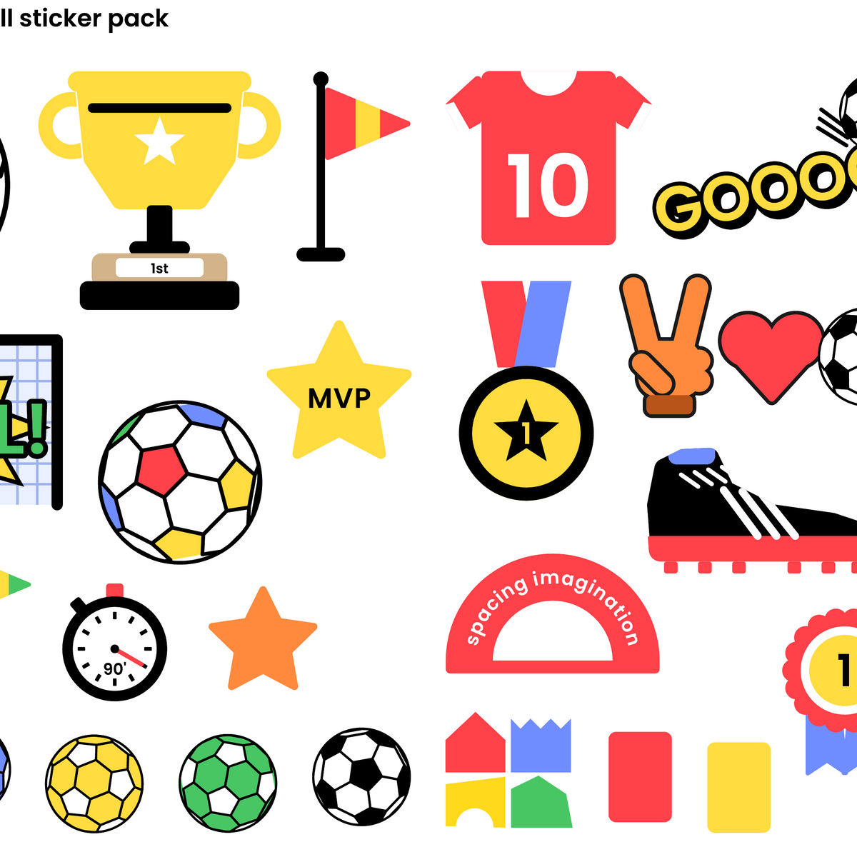 DUDUK football-themed sticker sheet