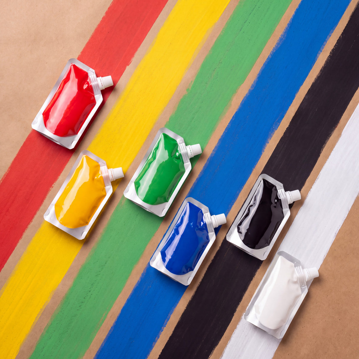 DUDUK painting kit pouches with painted colour strips