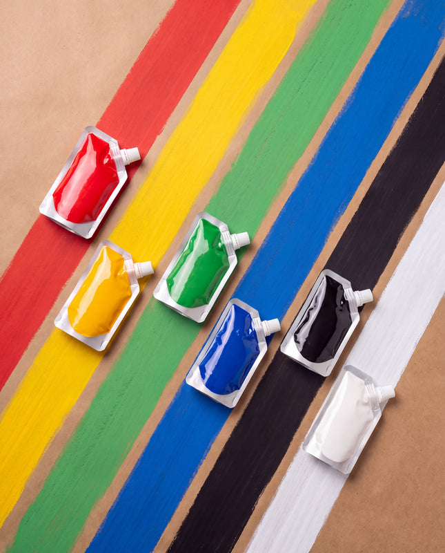 DUDUK painting kit pouches with painted colour strips — DUDUK